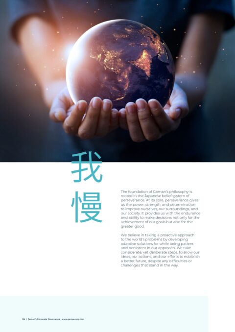Gaman Corp corporate governance document, page 4